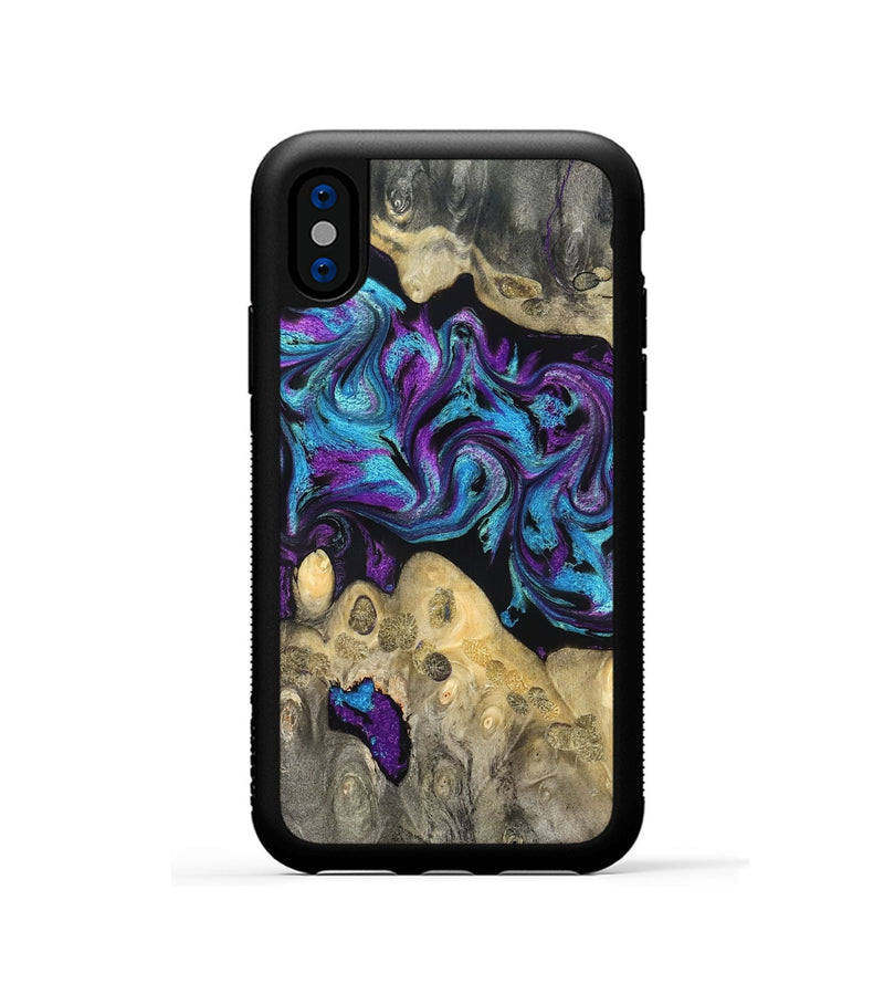 iPhone Xs Wood Phone Case - Jesiah (Purple, 824945)