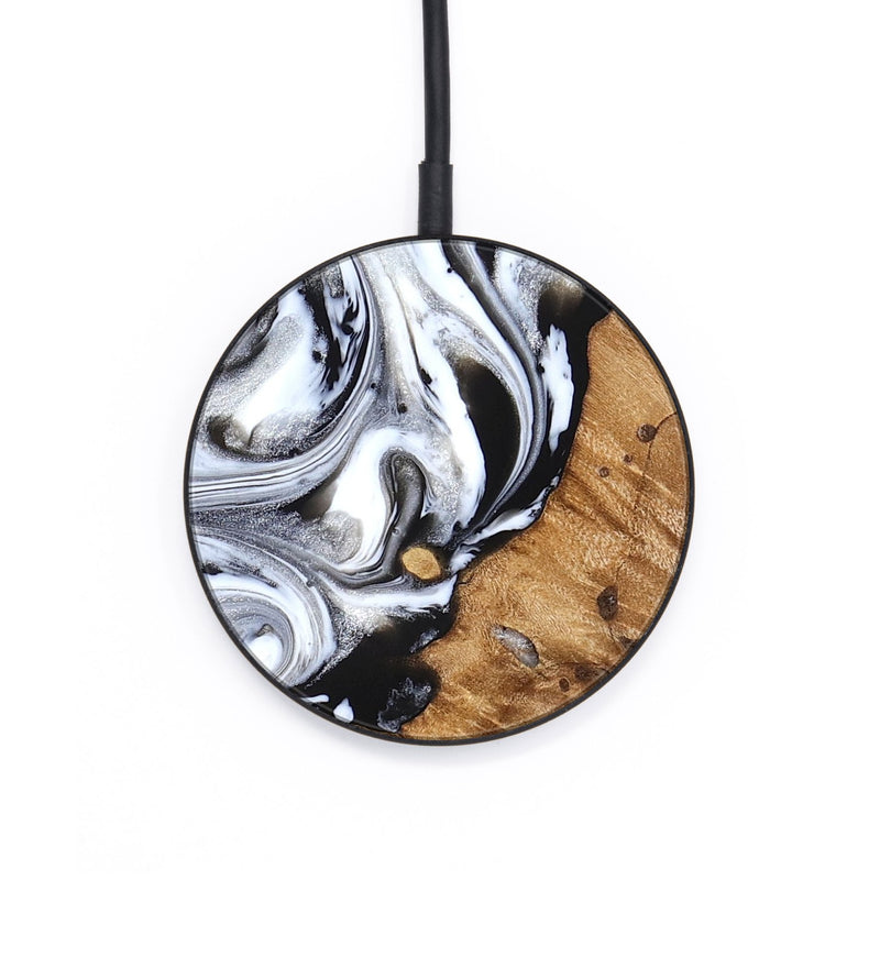 Circle Wood Wireless Charger - Robbie (Black & White, 824947)