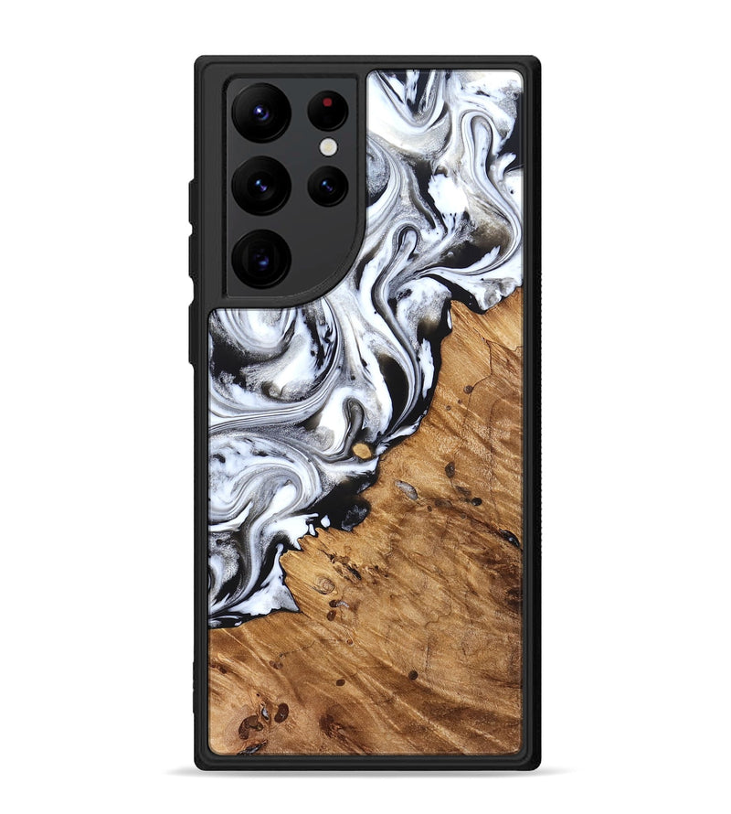 Galaxy S22 Ultra Wood Phone Case - Robbie (Black & White, 824947)