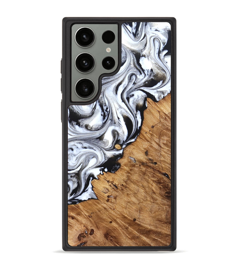 Galaxy S23 Ultra Wood Phone Case - Robbie (Black & White, 824947)