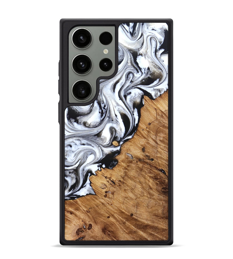 Galaxy S24 Ultra Wood Phone Case - Robbie (Black & White, 824947)