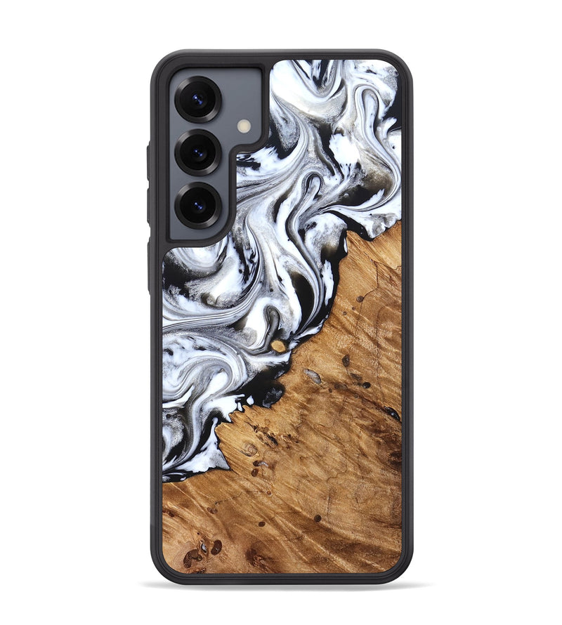 Galaxy S25 Plus Wood Phone Case - Robbie (Black & White, 824947)