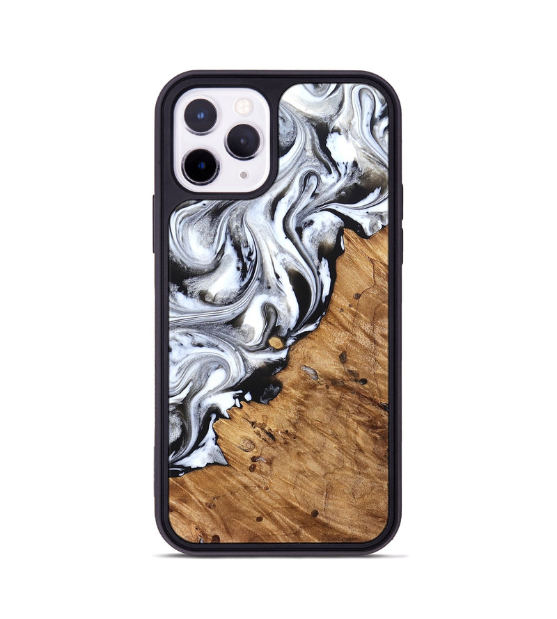 iPhone 11 Pro Wood Phone Case - Robbie (Black & White, 824947)