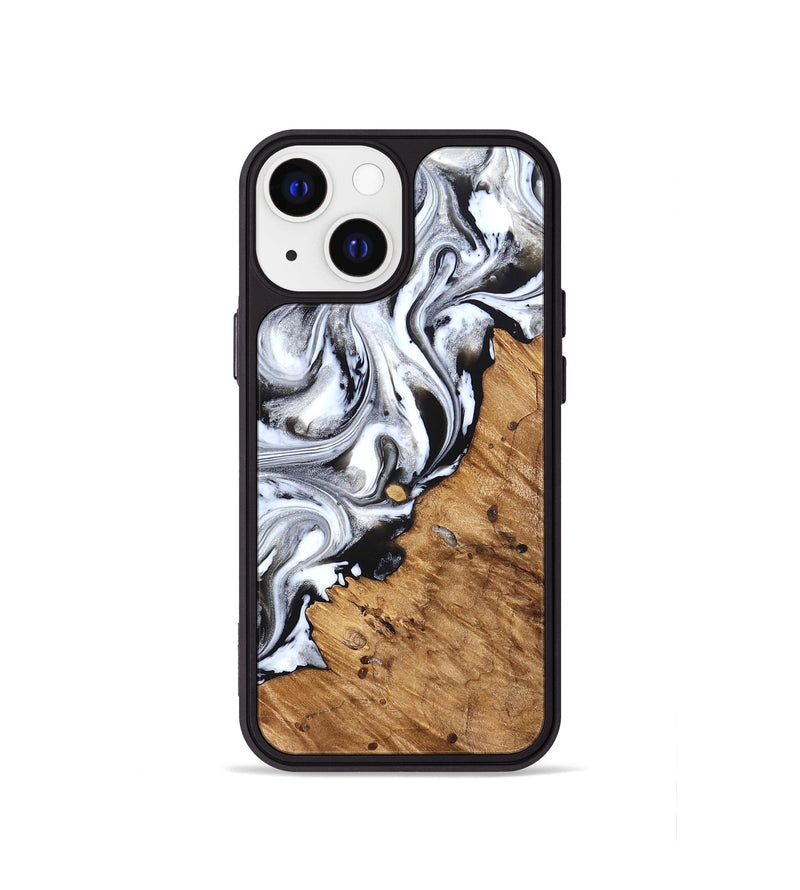 iPhone 13 mini Wood Phone Case - Robbie (Black & White, 824947)