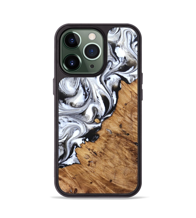 iPhone 13 Pro Wood Phone Case - Robbie (Black & White, 824947)