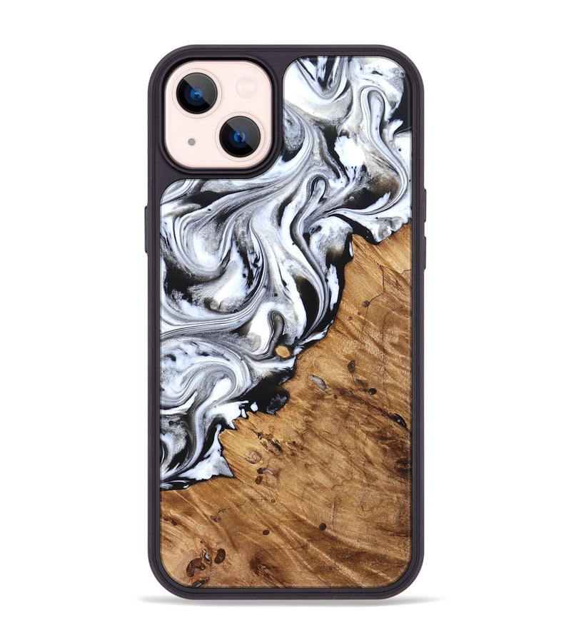 iPhone 14 Plus Wood Phone Case - Robbie (Black & White, 824947)