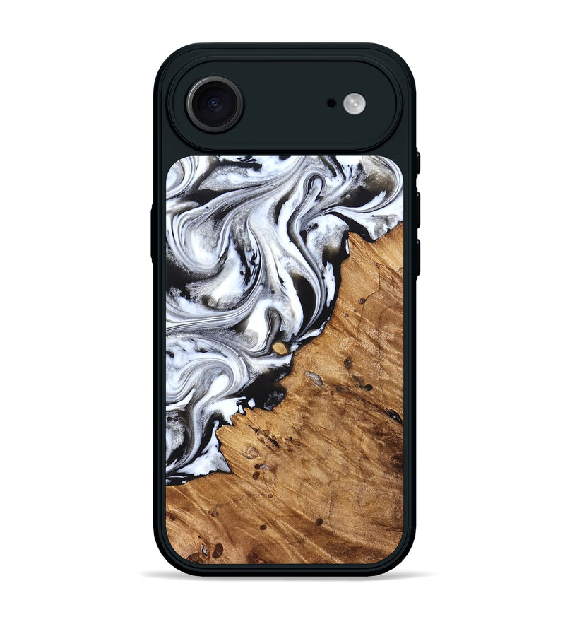 iPhone 17 Air Wood Phone Case - Robbie (Black & White, 824947)
