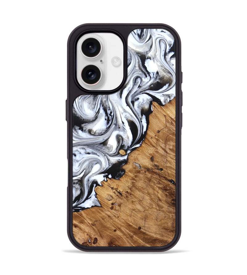 iPhone 17 Wood Phone Case - Robbie (Black & White, 824947)