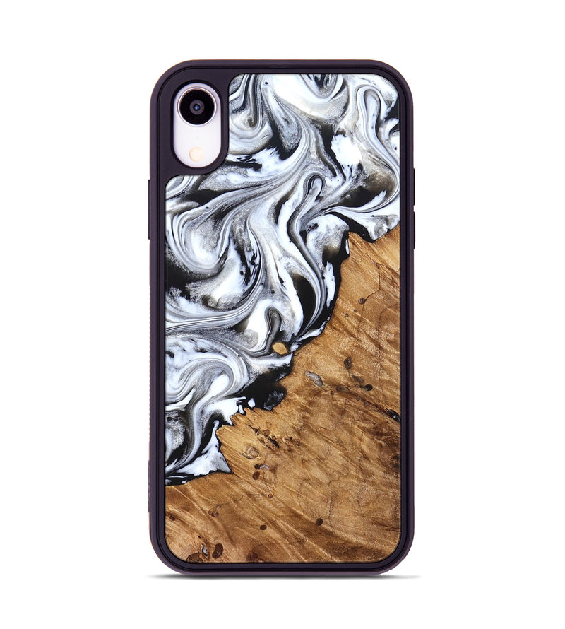 iPhone Xr Wood Phone Case - Robbie (Black & White, 824947)