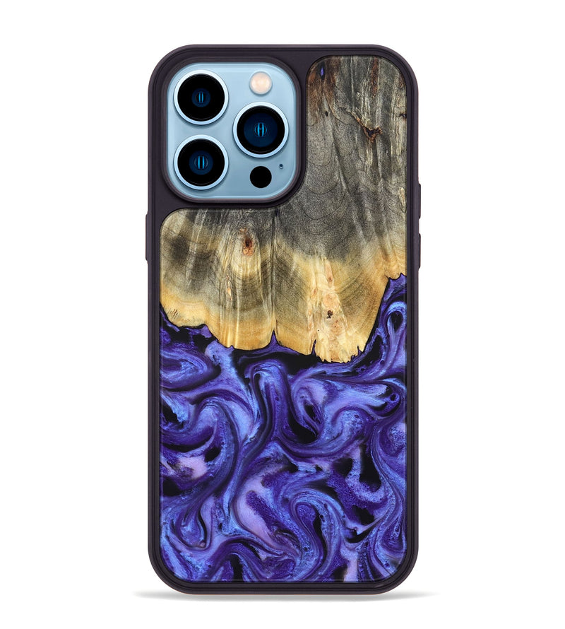 iPhone 14 Pro Max Wood Phone Case - Jettie (Purple, 824951)