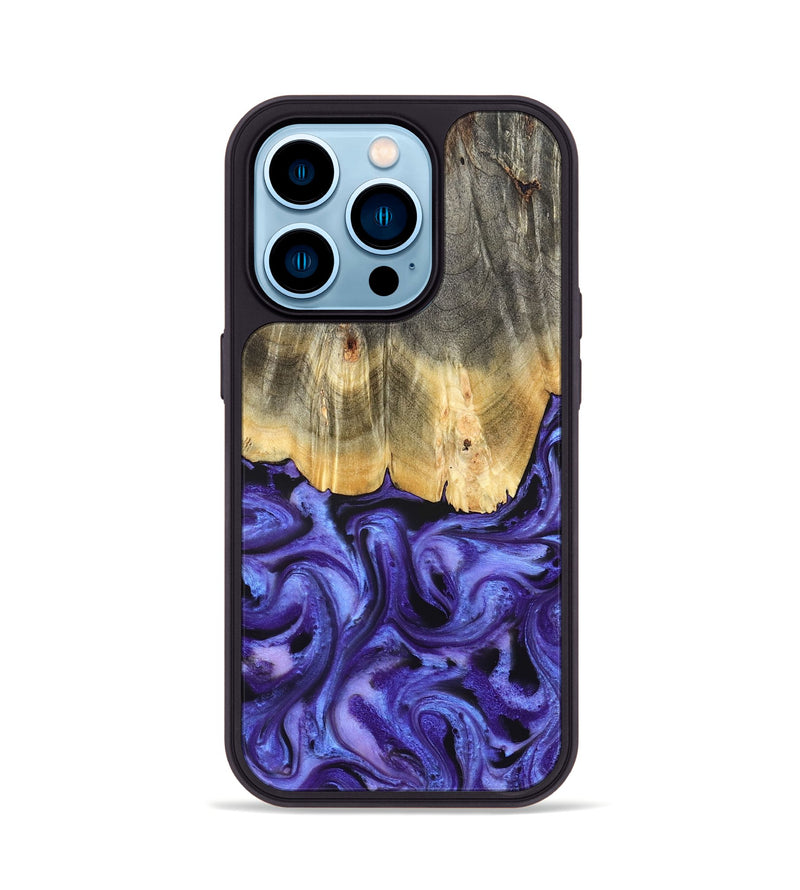 iPhone 14 Pro Wood Phone Case - Jettie (Purple, 824951)