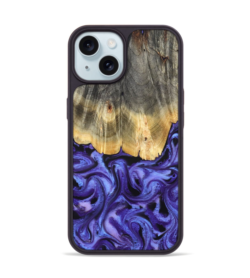 iPhone 15 Wood Phone Case - Jettie (Purple, 824951)
