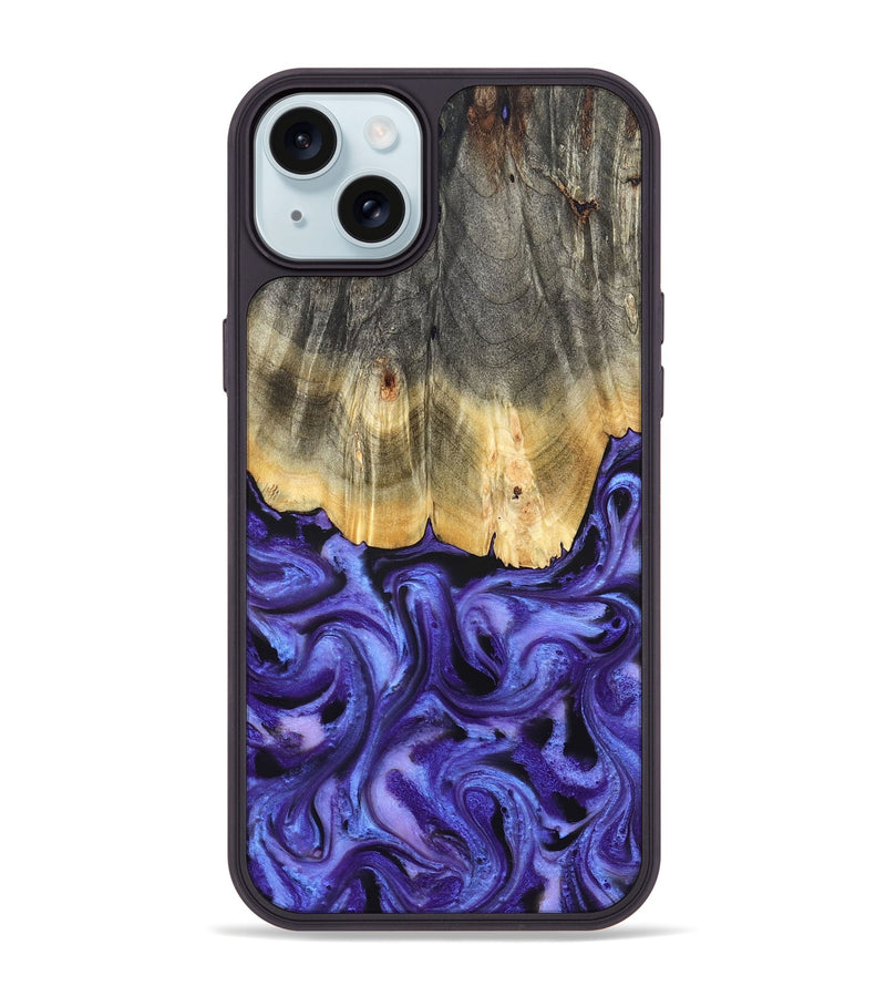 iPhone 15 Plus Wood Phone Case - Jettie (Purple, 824951)