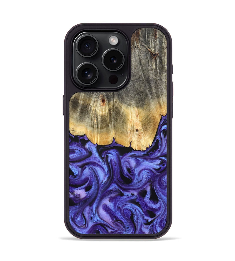 iPhone 15 Pro Wood Phone Case - Jettie (Purple, 824951)