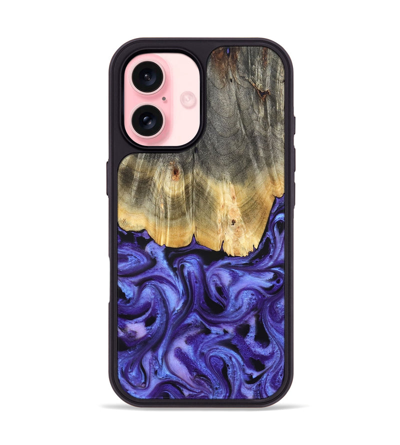 iPhone 16 Wood Phone Case - Jettie (Purple, 824951)