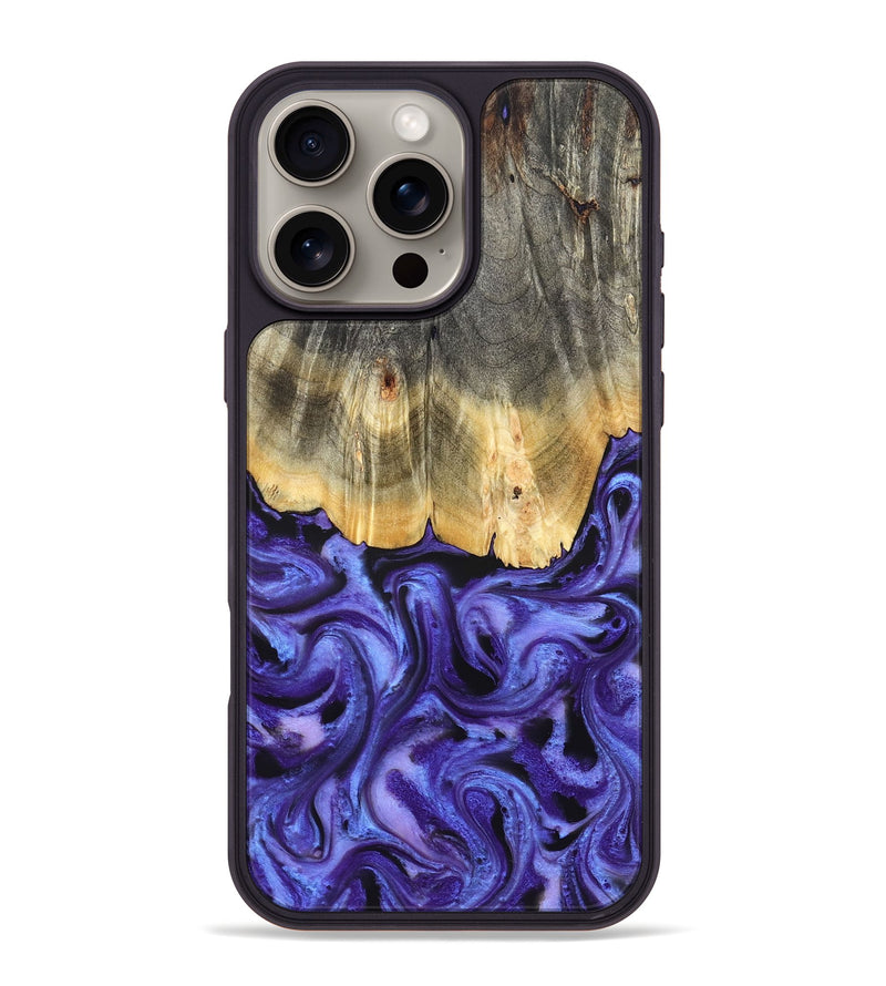 iPhone 16 Pro Max Wood Phone Case - Jettie (Purple, 824951)