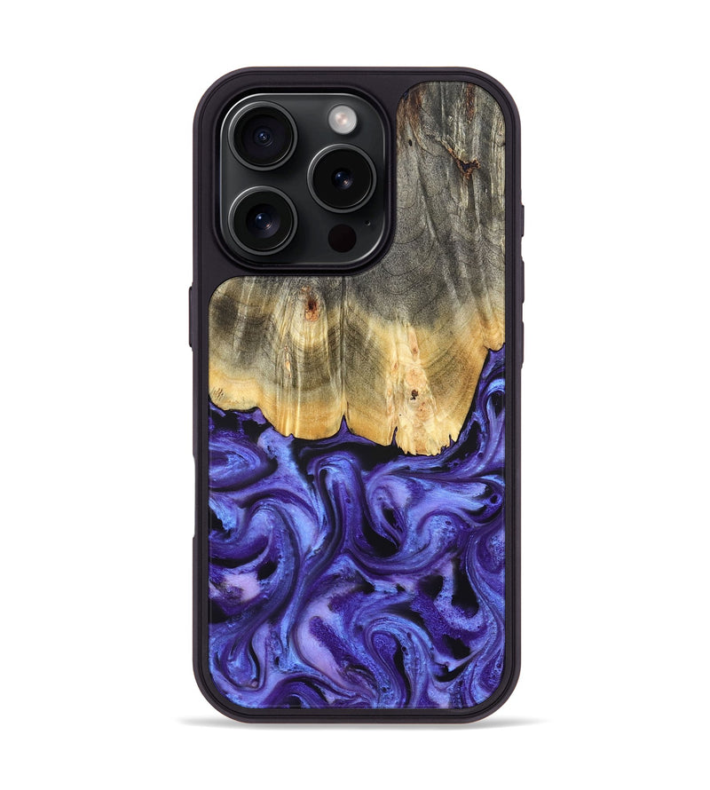 iPhone 16 Pro Wood Phone Case - Jettie (Purple, 824951)