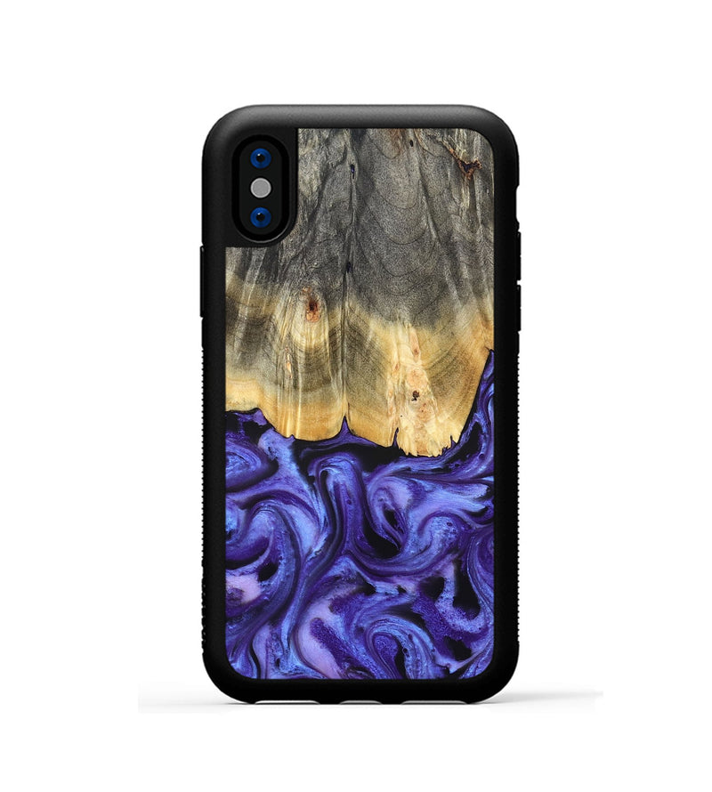iPhone Xs Wood Phone Case - Jettie (Purple, 824951)