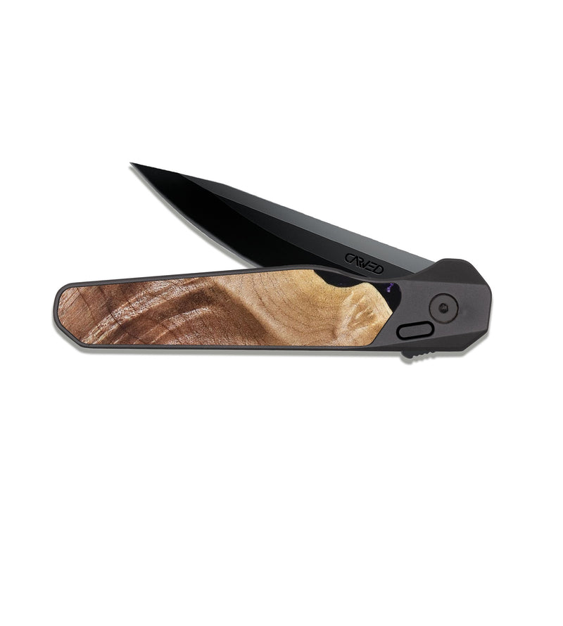 EDC Dark Slate Wood Pocket Knife - Elmore (Purple, 824952)