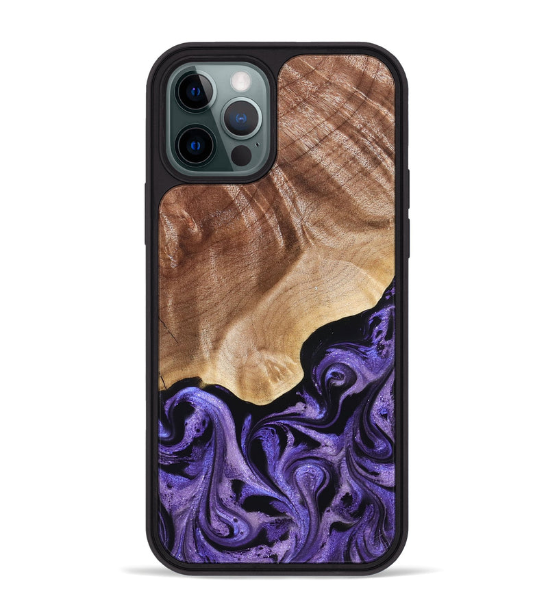 iPhone 12 Pro Max Wood Phone Case - Elmore (Purple, 824952)