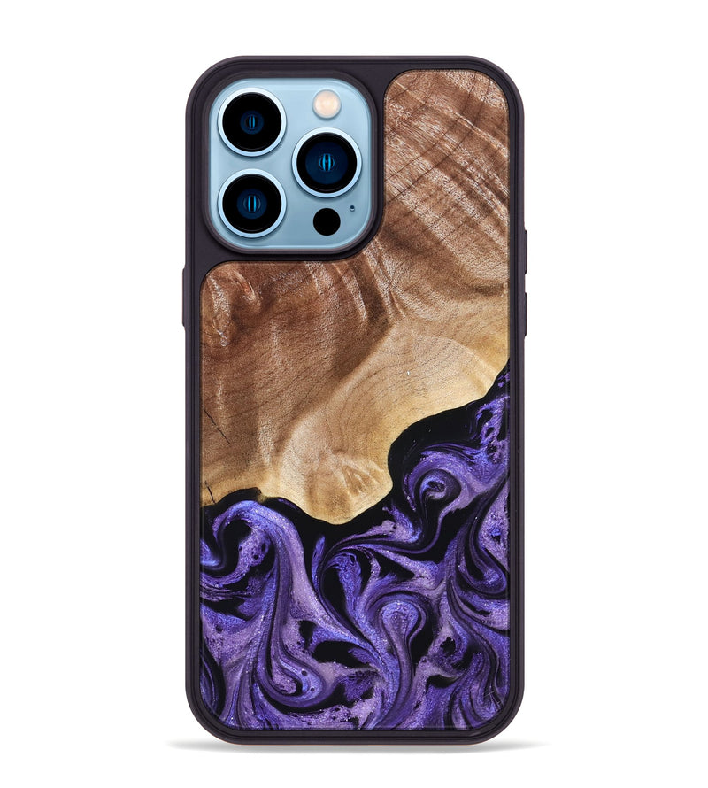 iPhone 14 Pro Max Wood Phone Case - Elmore (Purple, 824952)