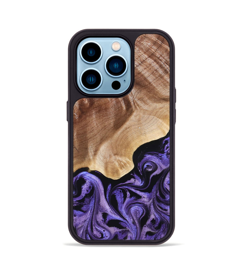 iPhone 14 Pro Wood Phone Case - Elmore (Purple, 824952)