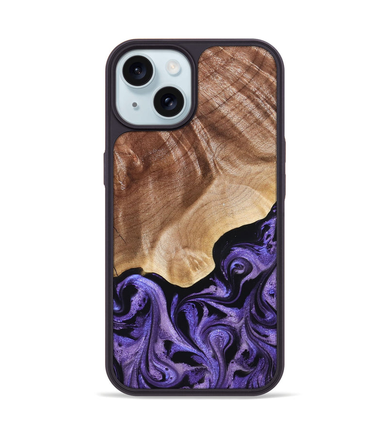 iPhone 15 Wood Phone Case - Elmore (Purple, 824952)