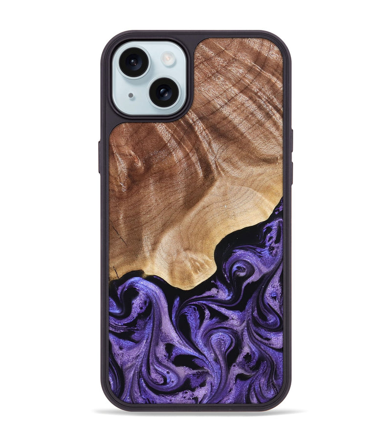 iPhone 15 Plus Wood Phone Case - Elmore (Purple, 824952)