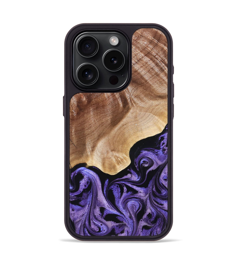 iPhone 15 Pro Wood Phone Case - Elmore (Purple, 824952)