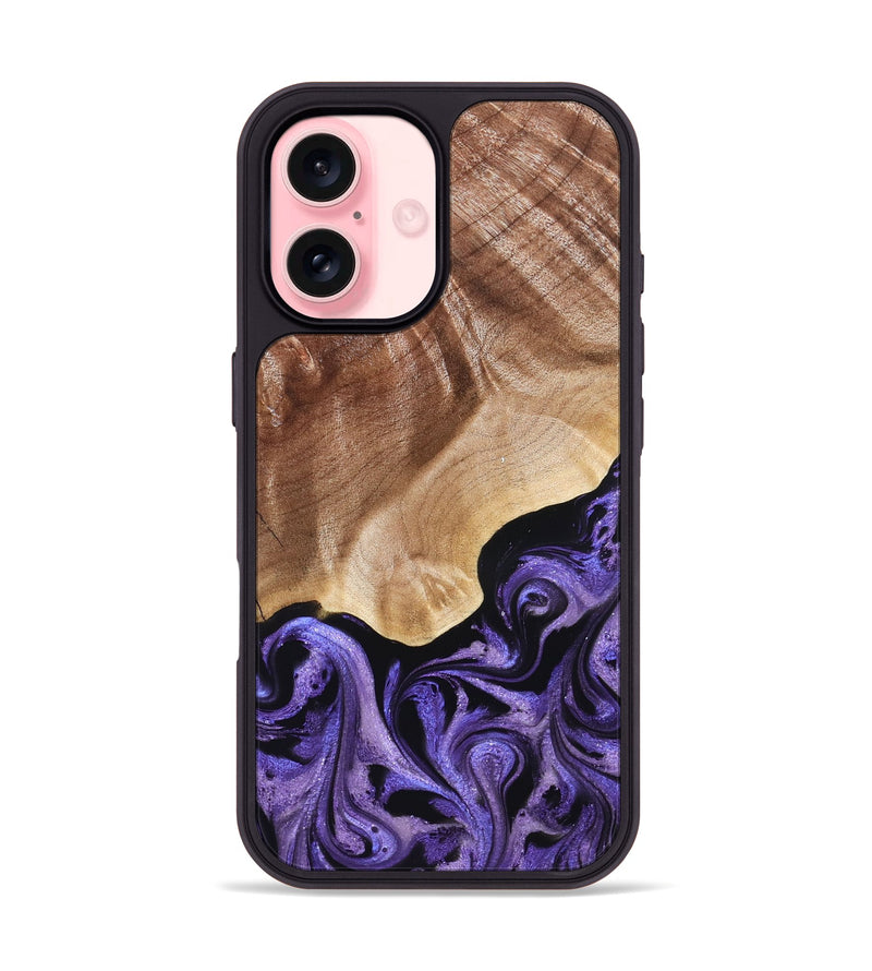 iPhone 16 Wood Phone Case - Elmore (Purple, 824952)