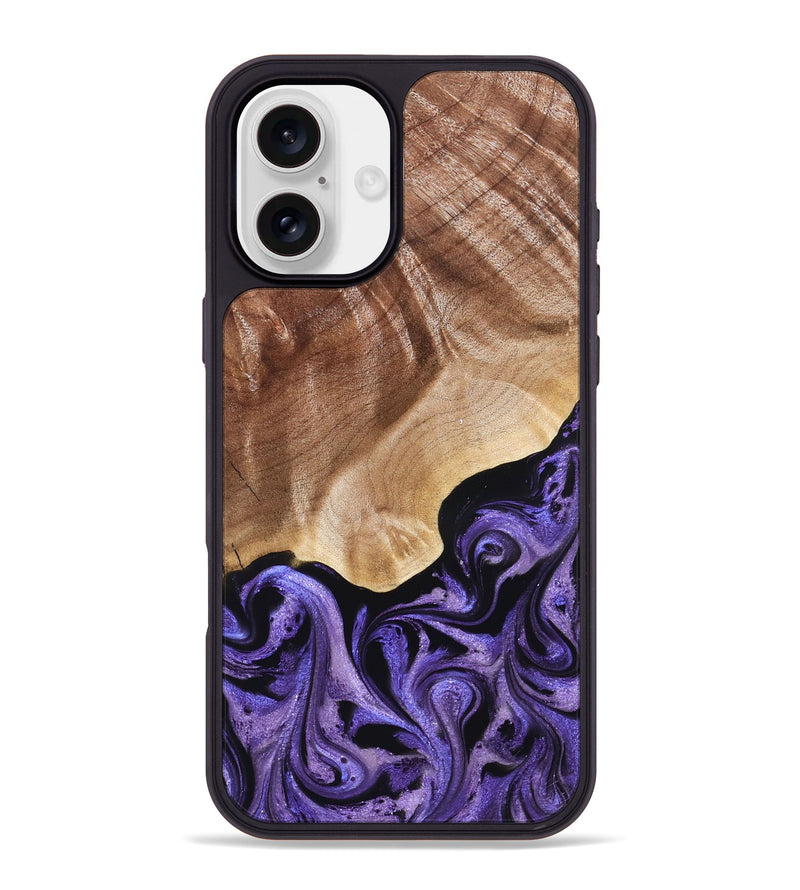 iPhone 16 Plus Wood Phone Case - Elmore (Purple, 824952)