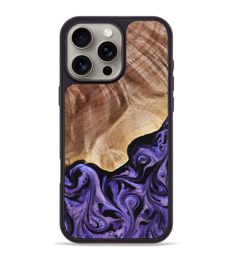 iPhone 16 Pro Max Wood Phone Case - Elmore (Purple, 824952)