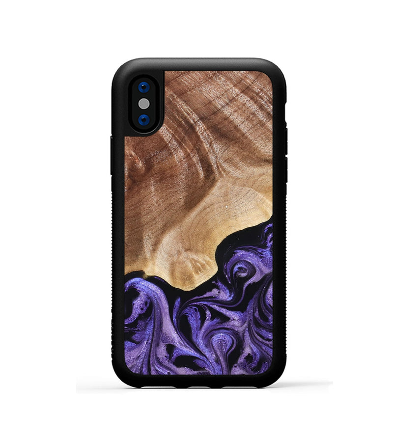 iPhone Xs Wood Phone Case - Elmore (Purple, 824952)