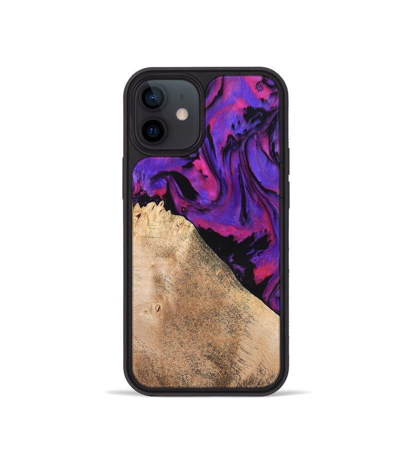 iPhone 12 mini Wood Phone Case - Zola (Purple, 824953)