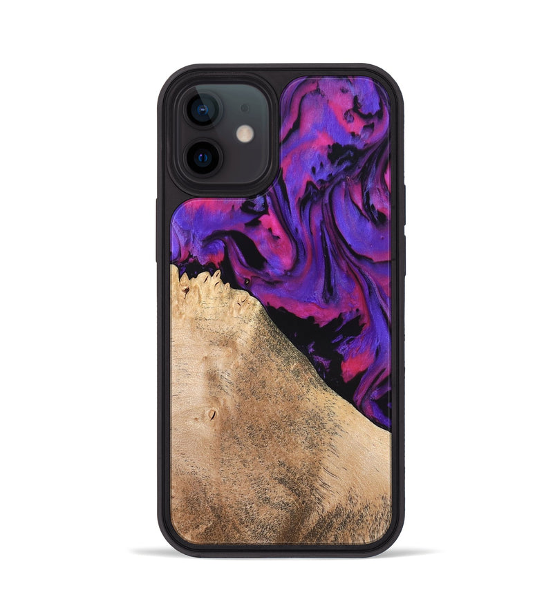 iPhone 12 Wood Phone Case - Zola (Purple, 824953)