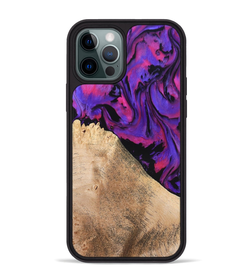 iPhone 12 Pro Max Wood Phone Case - Zola (Purple, 824953)
