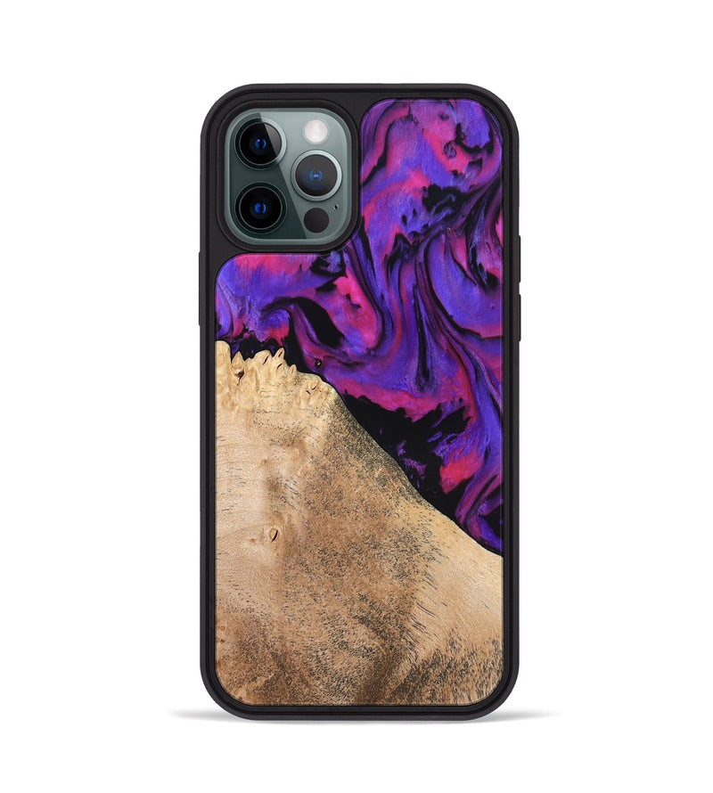 iPhone 12 Pro Wood Phone Case - Zola (Purple, 824953)