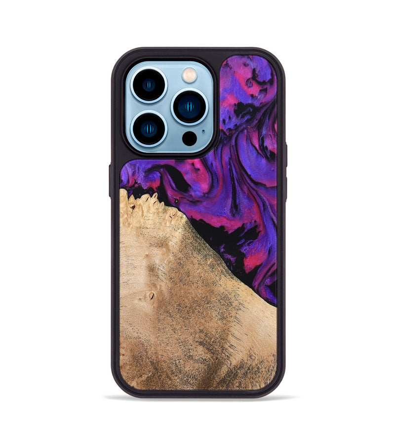 iPhone 14 Pro Wood Phone Case - Zola (Purple, 824953)