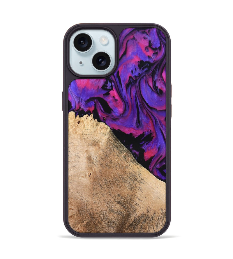 iPhone 15 Wood Phone Case - Zola (Purple, 824953)