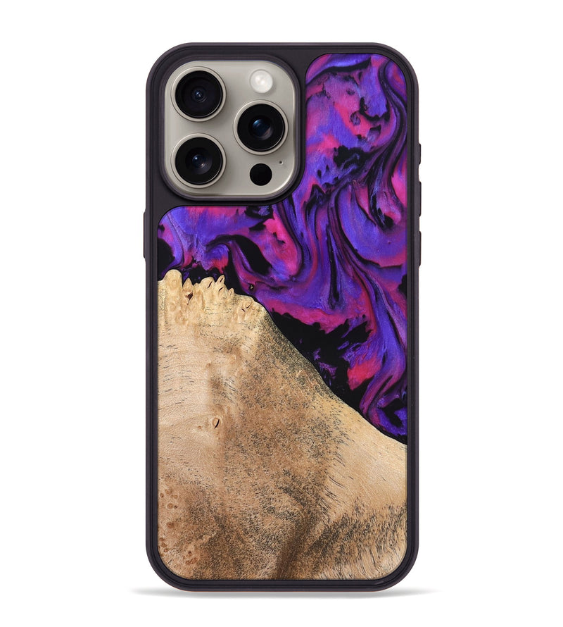 iPhone 15 Pro Max Wood Phone Case - Zola (Purple, 824953)