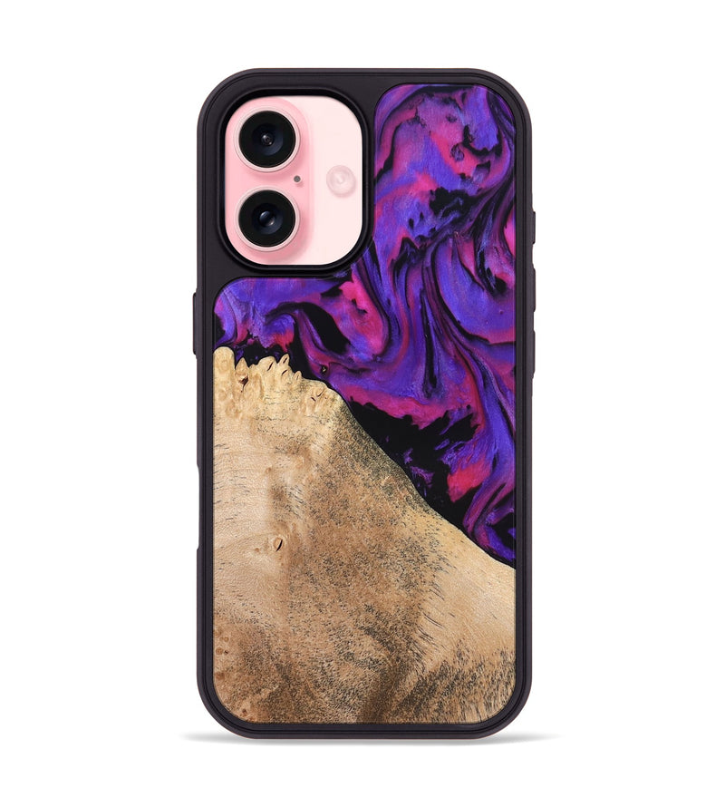 iPhone 16 Wood Phone Case - Zola (Purple, 824953)