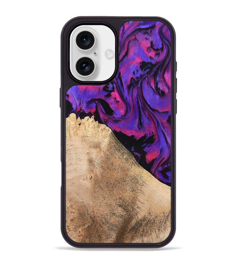 iPhone 16 Plus Wood Phone Case - Zola (Purple, 824953)