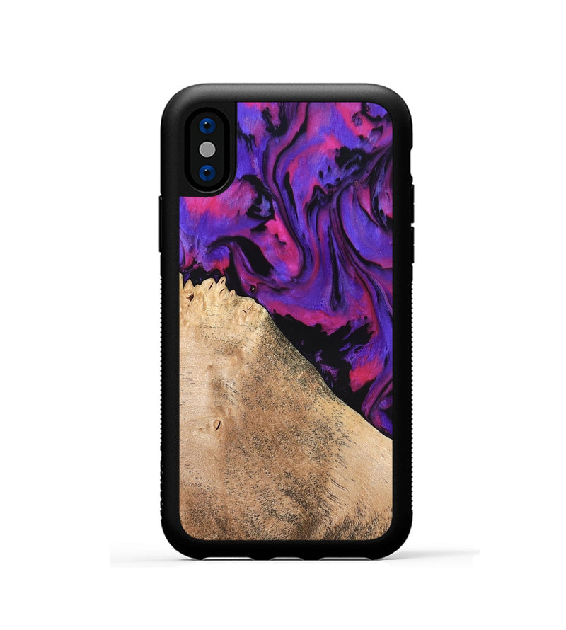 iPhone Xs Wood Phone Case - Zola (Purple, 824953)