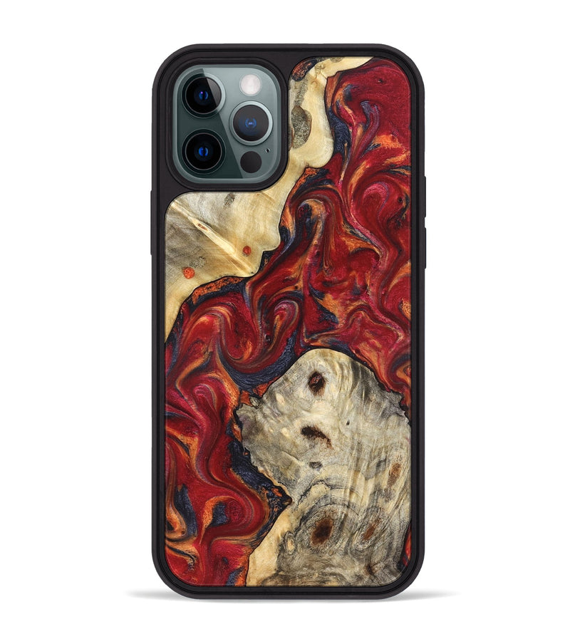iPhone 12 Pro Max Wood Phone Case - Verona (Red, 824955)