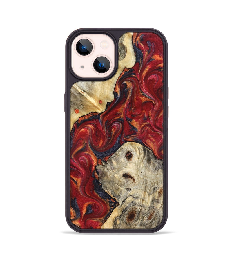 iPhone 14 Wood Phone Case - Verona (Red, 824955)