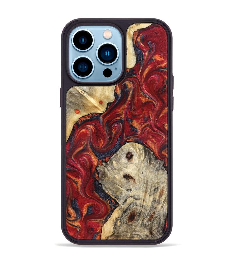 iPhone 14 Pro Max Wood Phone Case - Verona (Red, 824955)