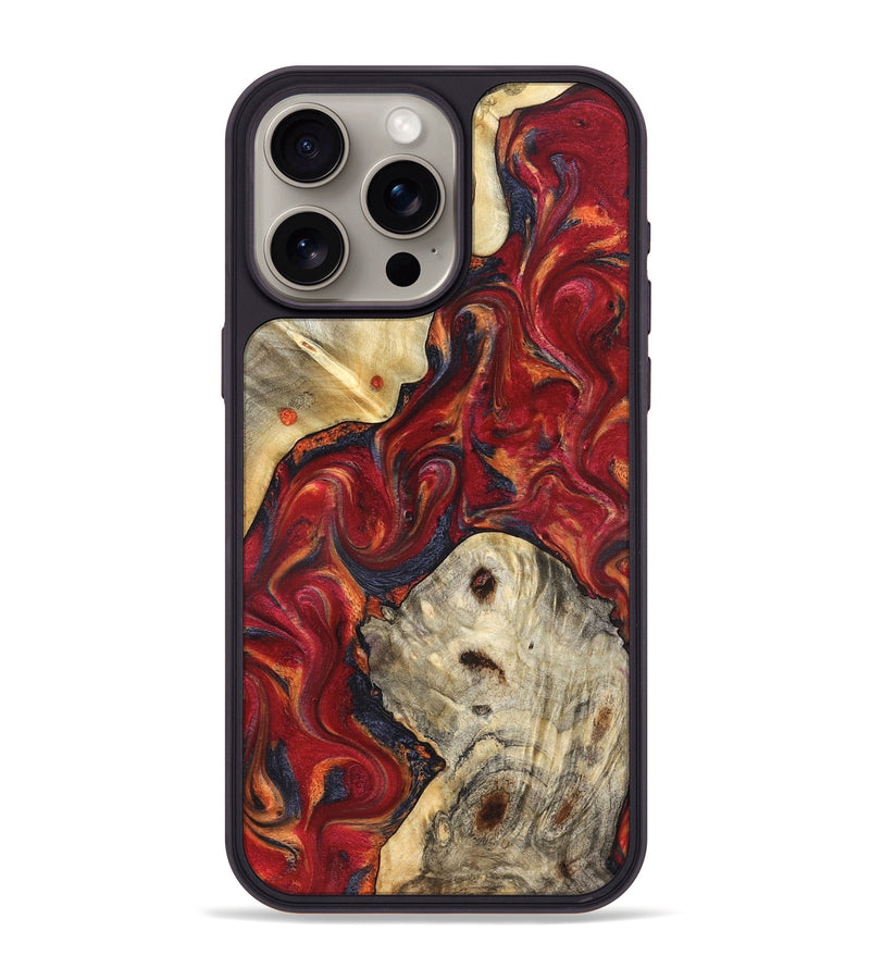 iPhone 15 Pro Max Wood Phone Case - Verona (Red, 824955)