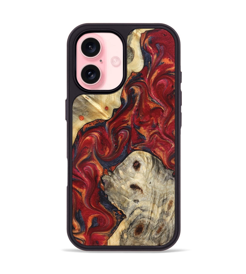iPhone 16 Wood Phone Case - Verona (Red, 824955)