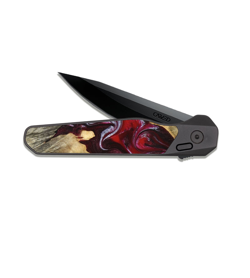 EDC Dark Slate Wood Pocket Knife - Ensley (Red, 824960)