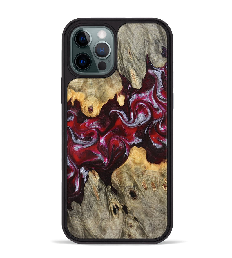 iPhone 12 Pro Max Wood Phone Case - Ensley (Red, 824960)